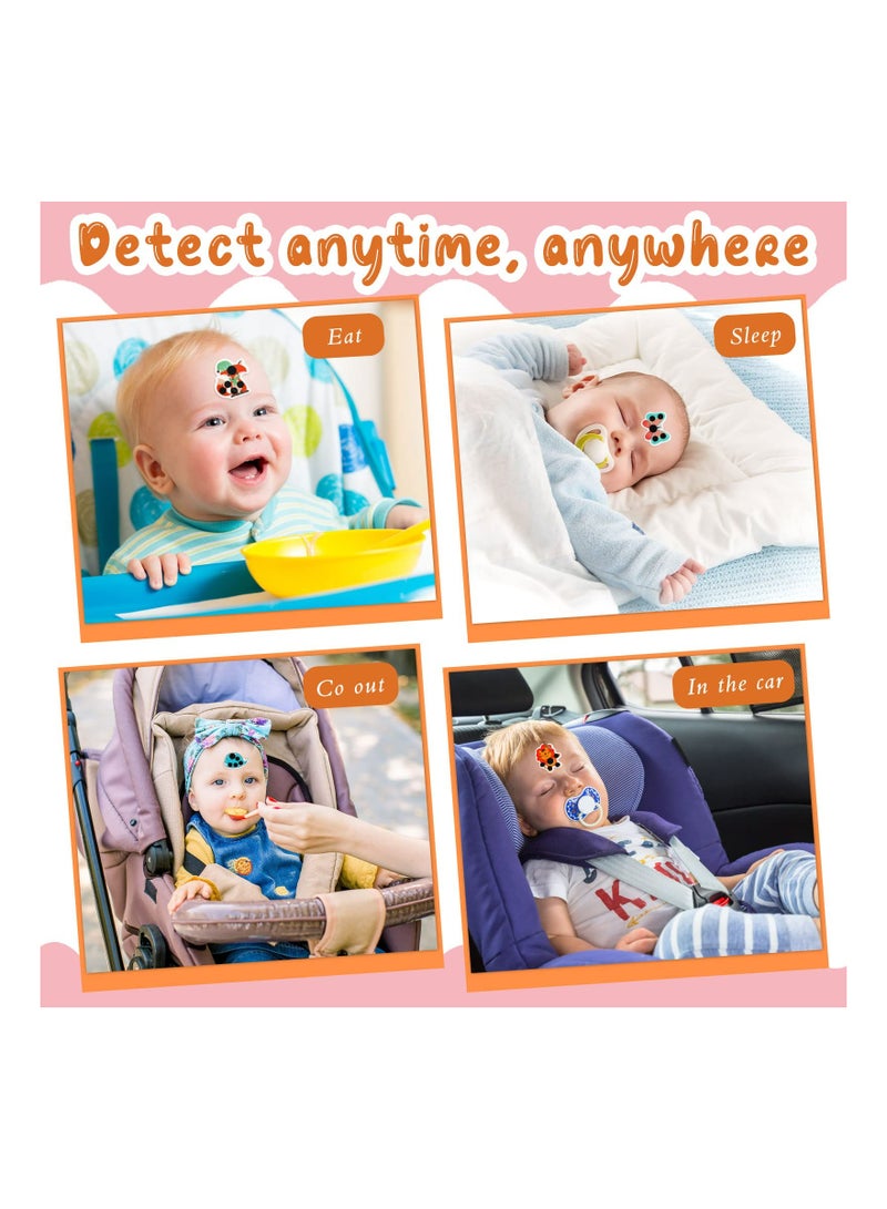 لصقات حرارة كرتونية لاصقة للشعور بالحرارة - ملصقات كرتونية لجبين الأطفال - لاصقات حرارية لخفض درجة الحرارة للأطفال والرضع والبالغين - لوازم منزلية ومكتبية (نمط) - Image 5